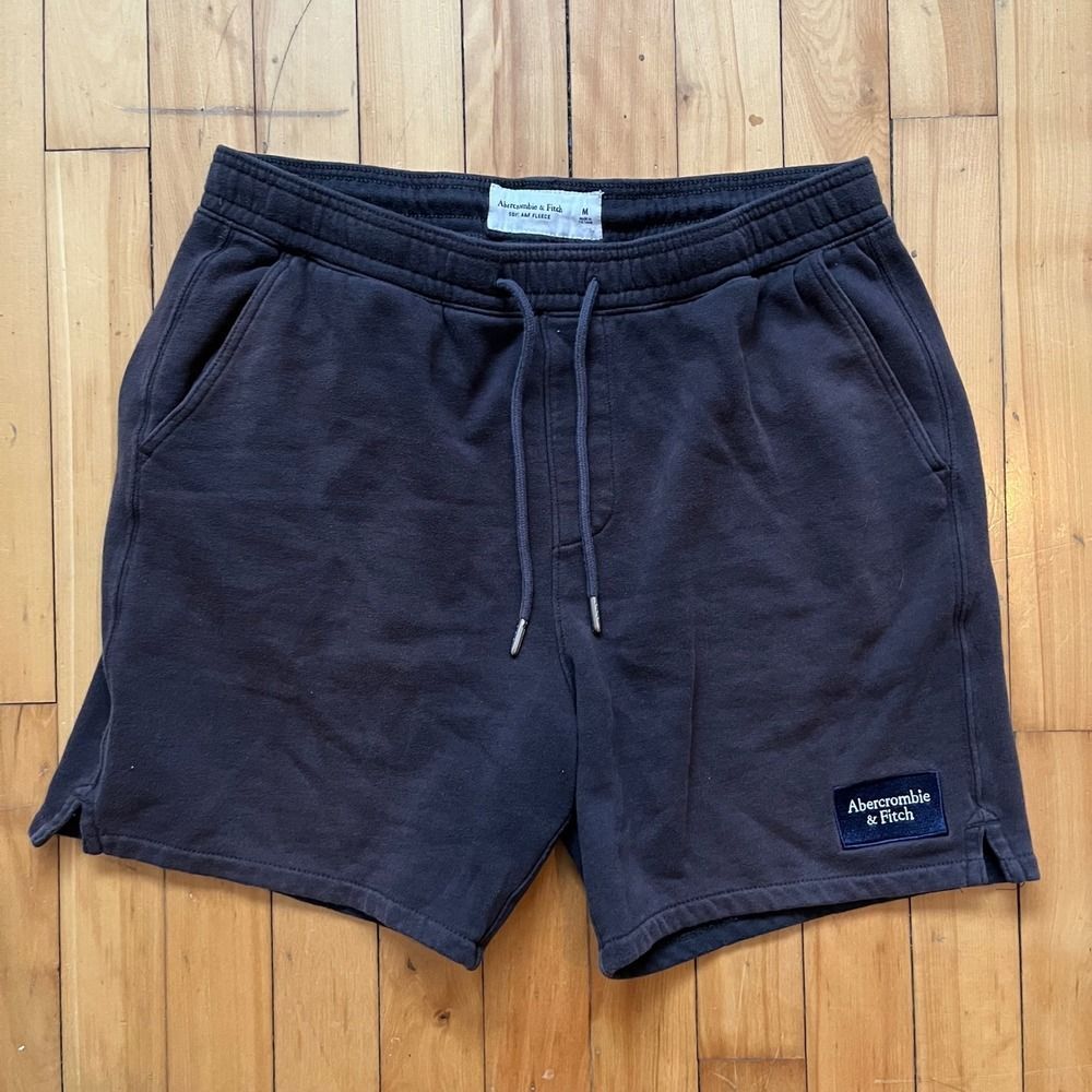 Abercrombie Fitch Soft A&F Fleece Sweat Shorts Charcoal Gray Mens Size Medium